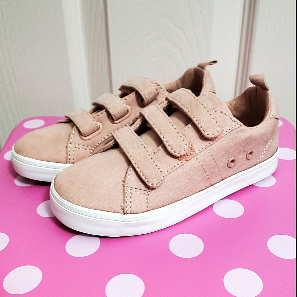 NWOT Old Navy Pink Suede Velcro Sneakers